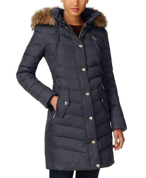 michael kors long puffer coat burgundy or green|Michael Kors winter puffer coat.